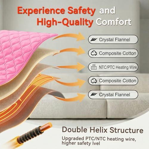 Focbeo King Size Heating Pad for Back 32"x24" Extra Large Heat Pad
