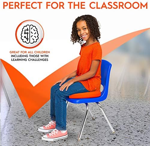 Shaped Wiggle Seats by Bouncyband–Orange Basketball, 13”x13”x2.2”