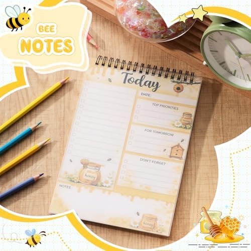 Gueevin Bee Gifts To Do List Notepad, Daily Planner, 50 Sheets