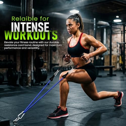 Resistance Bands with Handles 10–150 lbs, Home Gym Exercise Bands Set