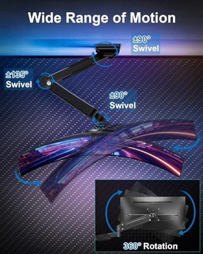 Single Monitor Wall Mount for Max 43" Holds up to 33.1lbs Screen