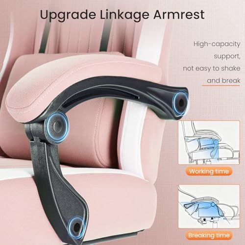 DUMOS Ergonomic Gaming Chair with Footrest, Video Game Chairs