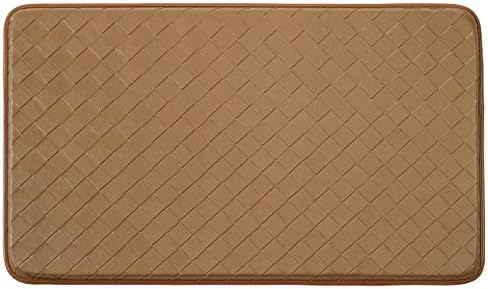 Chef Gear – Anti-Fatigue Kitchen Mat, Basketweave Design, Cushioned Comfort Chef Mat, Standing Relief & Support, Skid-Resistant, Measures 18" x 30", Tan