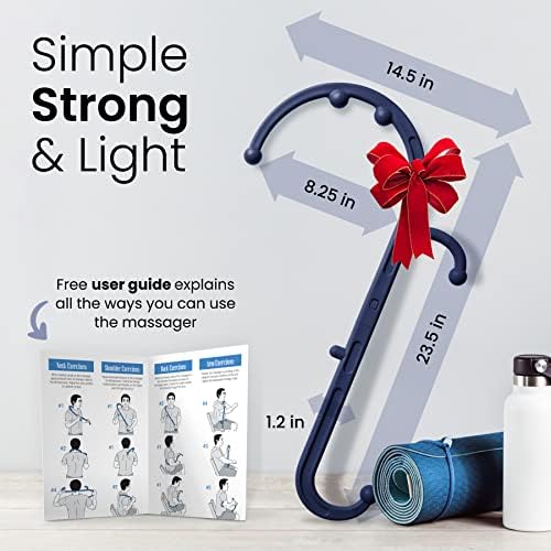 LiBa Back and Neck Massager Trigger Point Hook Therapy Tool Navy