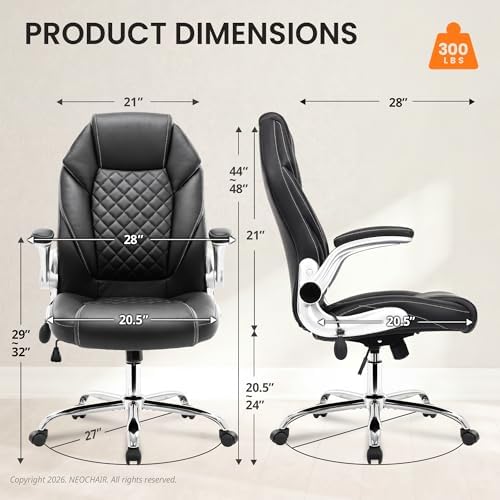 NEO CHAIR Ergonomic Office Chair, Executive Leather Chair, Lumbar Support
