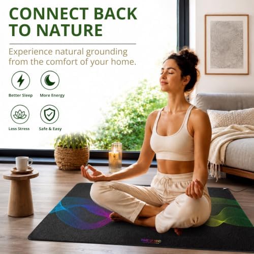 Grounding Mat for Bed & Feet, Conductive Earthing Pad for Home
