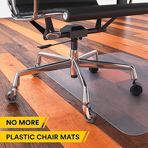 Office Chair Caster Wheels Replacement Set - 3" Heavy Duty Desk Chair Rollers for Hardwood Floors - 650 lbs Load Capacity, 5 Pack (Silver/Clear Wheel)