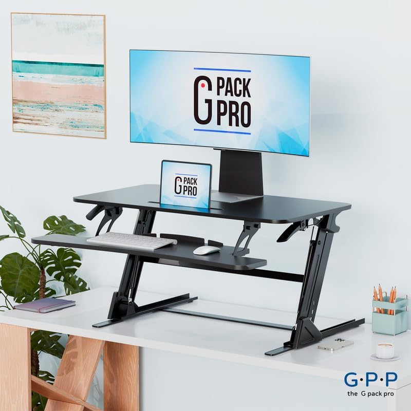 38 Inch Standing Desk Converter, Adjustable Height
