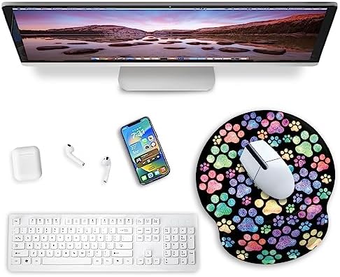 Blusabaca Dog Paw Ergonomic Mouse Pad Wrist Rest Mousepad Wrist Support