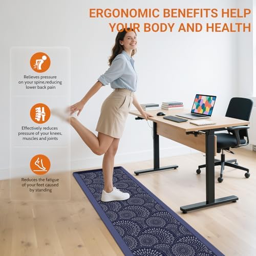 Mattitude 4/5 Inch Kitchen Mat, Waterproof Non-Slip Standing Mats and Rugs
