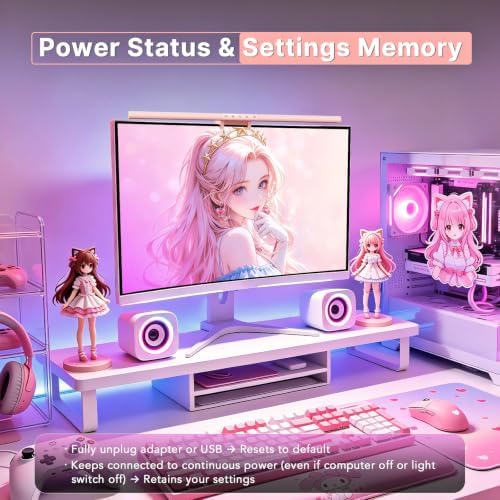 Syrinx LED Monitor Light Bar, 16.7" Computer Monitor Lamp with Backlight