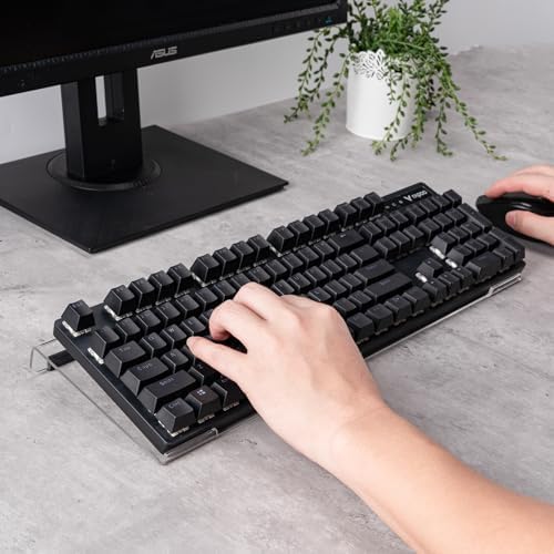 Clear Acrylic Tilted Computer Keyboard Holder for Ergonomic Typing
