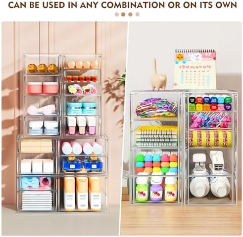 ARSTPEOE 22-Drawer Acrylic Storage & Makeup Organizer for Desk, Bath