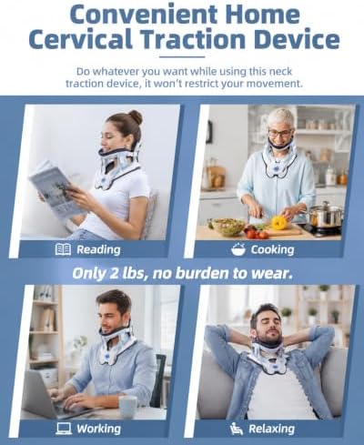 Cervical Traction Device for Pain Relief, Customized with 3-Zone Adjustment