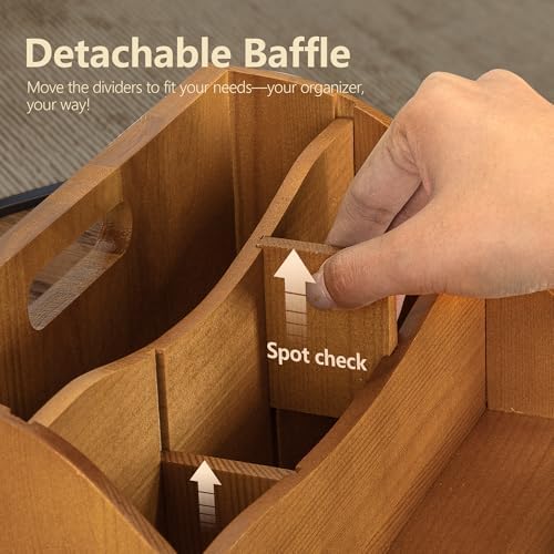 Rebee Vision Mail Organizer for Desk with 4-Slot Letter Home Decor, Yellow