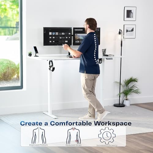 VIVO White 71 x 30 in Standing Desk, DESK-KIT-1W7W