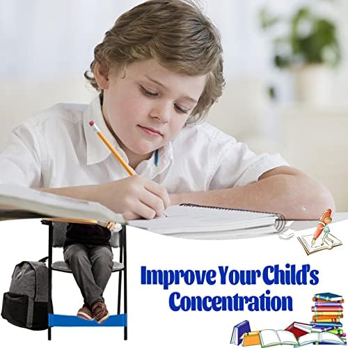 10 PCS Chair Bands for Kids, Flexible Seating Classroom Furniture Rubber Bands for Kids with Fidgety Feet, Foot Bands for School Classroom Chairs and Desk, Autism, Hyperactivity (black)