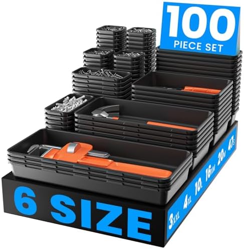 A-LuGei 【𝟲 𝗦𝗜𝗭𝗘】 Tool Box Organizer Tray Set Drawer Organizer Divider