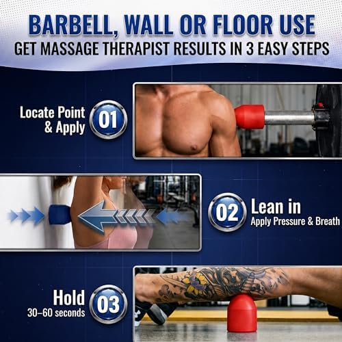 Muscle Trigger Silicone Barbell-Mounted Trigger Point Massage Tool