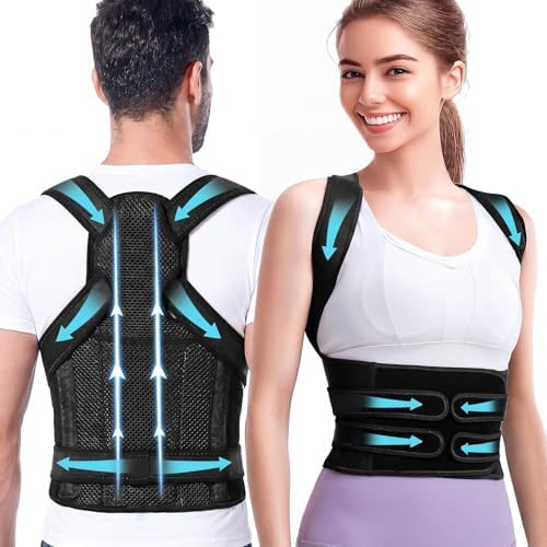 Posture Corrector for Men & Women, Full Back Brace & Straightener
