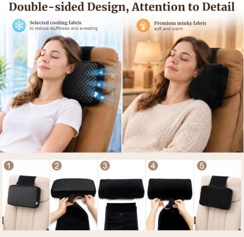 Neck Pillow for Recliner, Adjustable Headrest Support Pillow