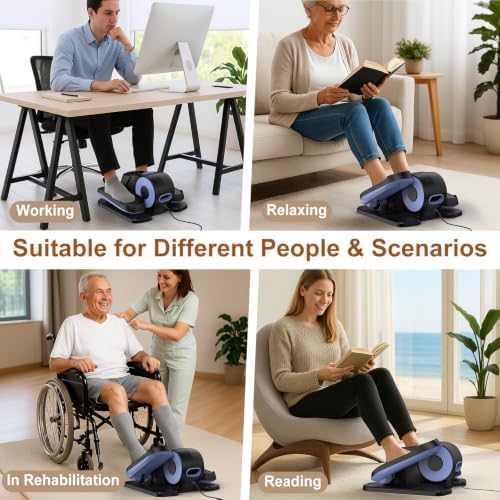 Under Desk Elliptical for Office Pedal Exerciser Electric 12-Speeds