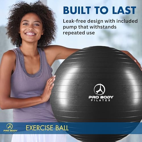 ProBody Pilates Yoga Ball - Gym Grade Exercise Ball