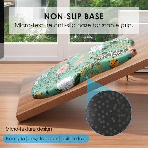MROCO Ergonomic Mouse Pad with Wrist Support, 11.8x7.8 in, Garden Whispers