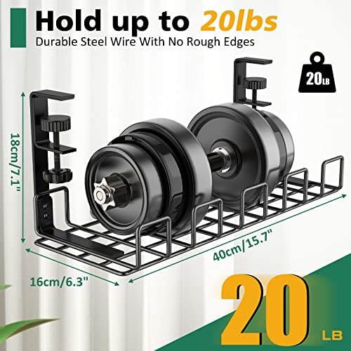 Under Desk Cable Management Tray No Drill Steel 15.7"