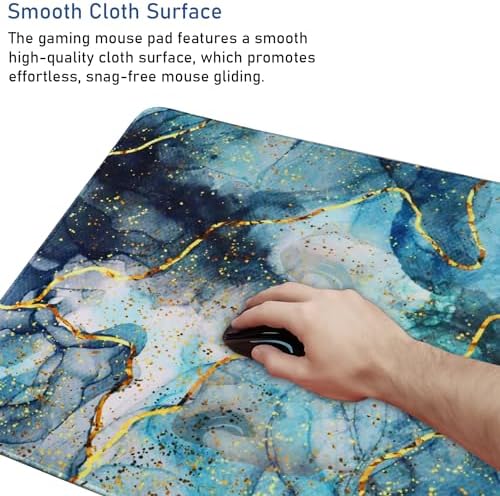Large Gaming Mouse Pad with Stitched Edges (35.4X15.7In) Waterproof Pad