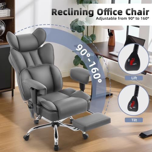 Fizzin Big and Tall Office Chair 500lbs with Massage and Heating Function