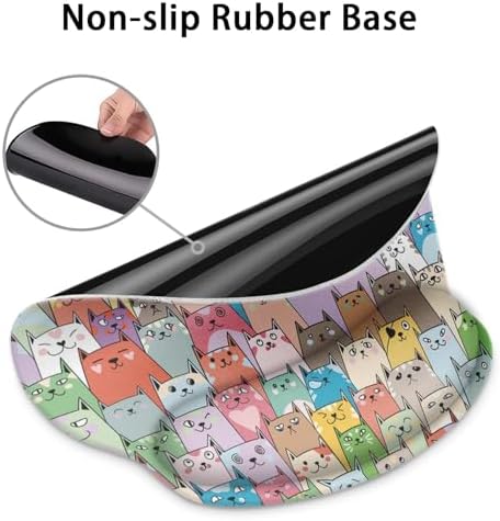 Britimes Ergonomic Mouse Pad with Wrist Support, Cats Cat
