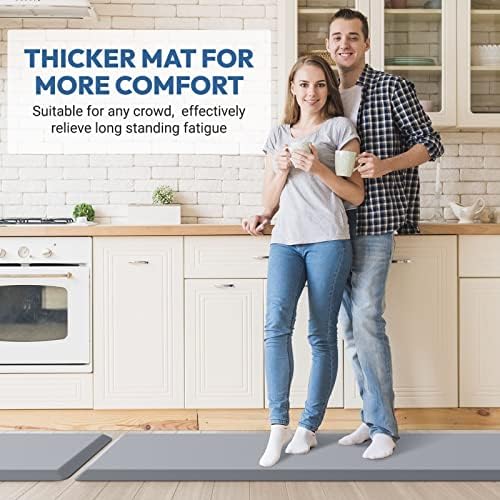 4/5 Inch Thick Kitchen Mat - Cushioned Anti Fatigue Mat for Kitchen Floor