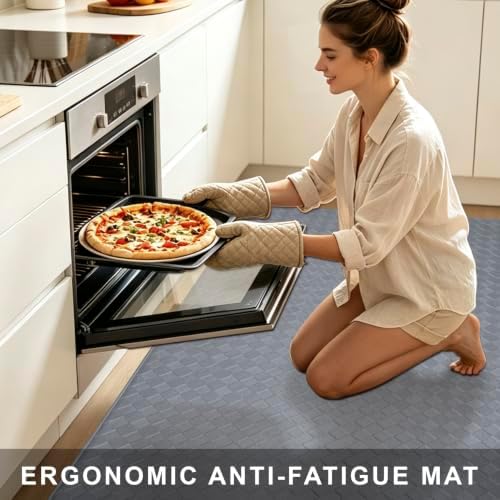 Kitchen Mats and Rugs Cushioned Anti-Fatigue, 35.4" x 59.1", Gray