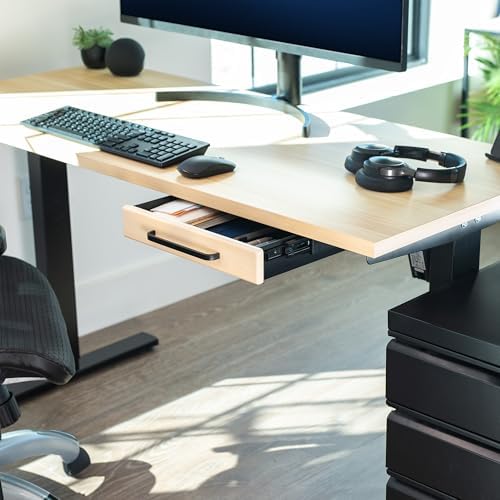 VIVO Light Wood 13 x 9 inch Under Desk Storage Drawer, DESK-DR1H-C