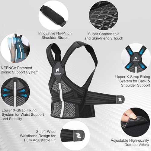 NEENCA Professional Posture Corrector for Women & Men, Medical Back Brace