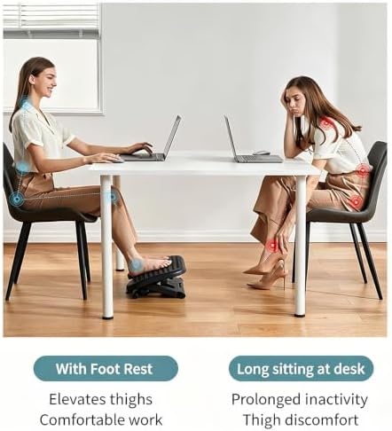 Multi‑Angle Tilting Under‑Desk Foot Unit, Reinforced Heavy‑Duty Base