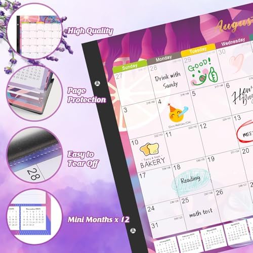 Large Desk Calendar 2026-2027,Jan 2026-Jun 2027,Gannyfer 18-Month Calendar