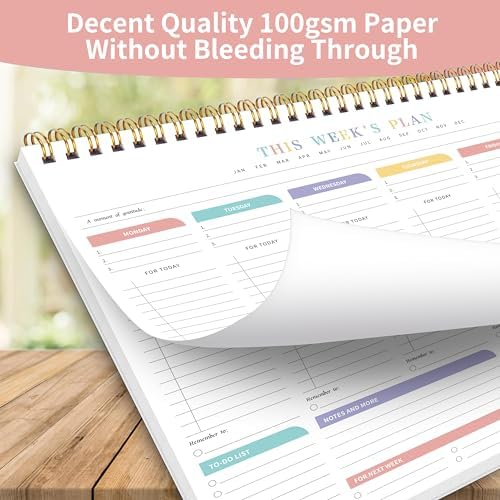 TREES Weekly To-Do List Notepad, 52-Week Desk Planner Organizer, 8.5" x 11"