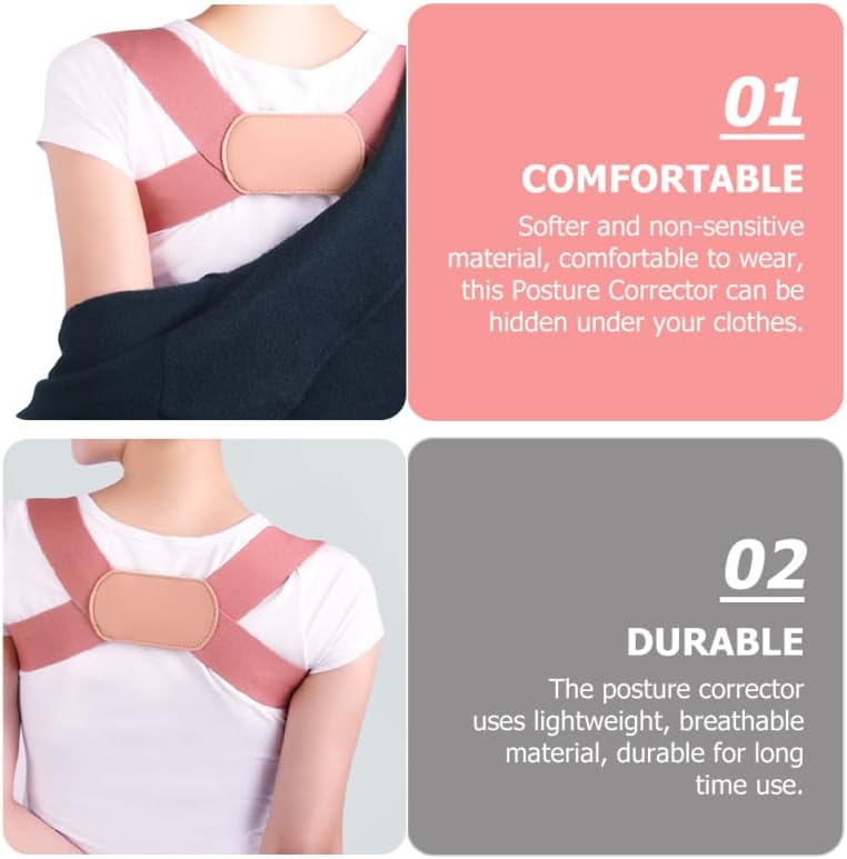 ULTECHNOVO Adjustable Posture Corrector Back Brace Lightweight Breathable Back Strap Correction Belt for Men Women Invisible under Clothes for Home Office Shopping Party Use