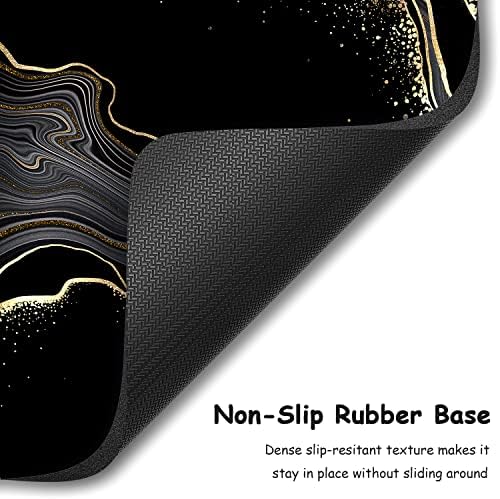 Dapesuom Small Mouse Pad, 6 x 8 Inch Thick Rubber Premium-Textured Non-Slip Portable & Washable Mini Mouse Mat for Women Men Wireless Laptops Keyboard Tray Gaming Computer Office Travel, Black Marble