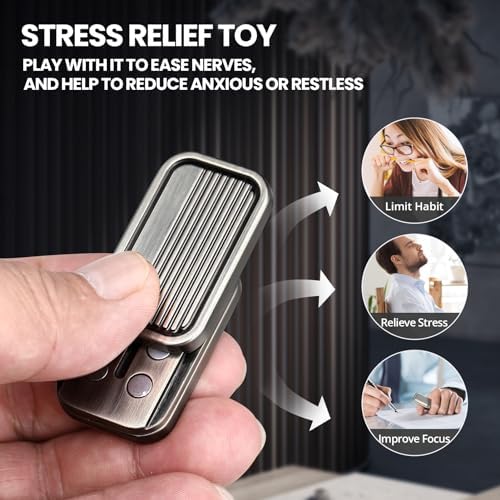 ITOKEY EDC Metal Fidget Slider, Fidget Toys Adults, Magnetic Stress Toy