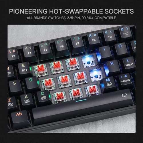 Redragon S136 Combo, K628 PRO 75% Wireless Gaming Keyboard + 7200 DPI Mouse
