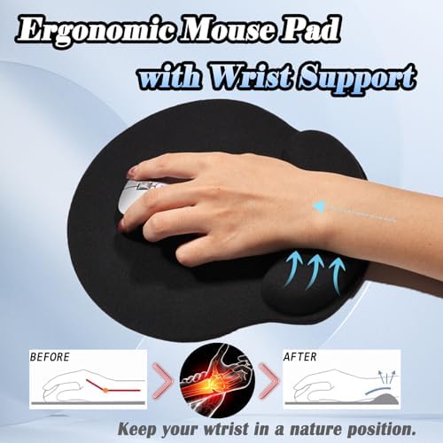 Ergonomic Mouse Pad with Wrist Support 8 Pack Mousepads