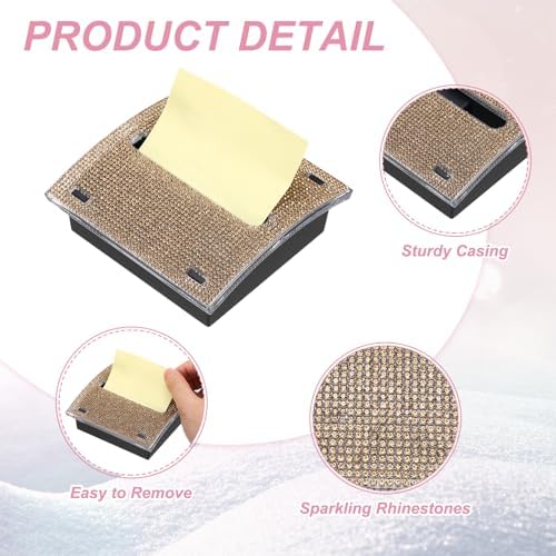 PATIKIL Stick Note Pad Holders 4x4 Sticky Note Dispenser Holder Yellow
