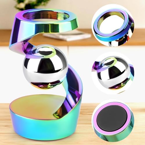 Kinetic Spinning Fidget Desk Toy for ADHD Stress Relief, Rainbow