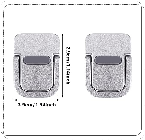 Abeillo 2PCS Portable Keyboard Riser, Self-Adhesive Mini Laptop Stand Invisible Computer Keyboard Stand for Desk, Laptop Feet Compatible with Pro/Air, Lenovo, Surface (Silver)
