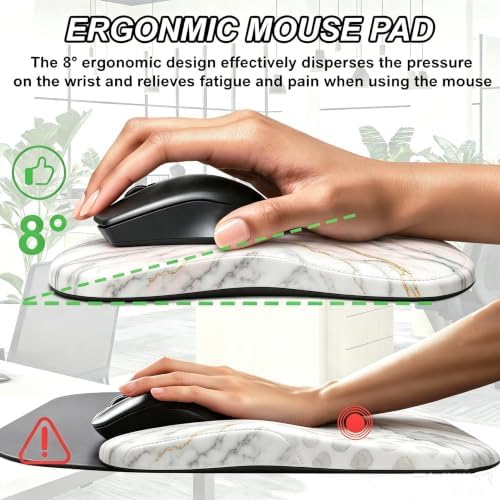Ergonomic Mouse Pad Wrist Support and Keyboard Wrist Rest