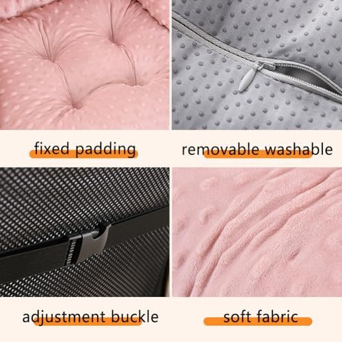 Office Chair Cushions with Armrest，Non-Slip Rocking Chair Pad with High Back Support for Dining Dorm Floor Car Office Patio