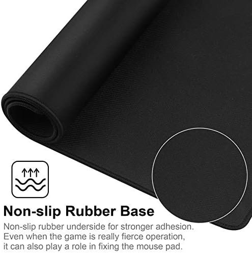 Large Gaming Mouse Pad with Stitched Edges,[27.5x11.8In] Extended Mouse Pad with Non-Slip Natural Rubber Base for Gamer/Desktop/Office/Home (70x30 Blackus)